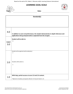 Learning Goal Scale Template - The School District of Palm Beach