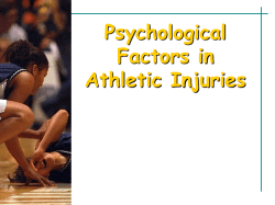 Psychological Factors in Athletic Injuries Psychological Factors in