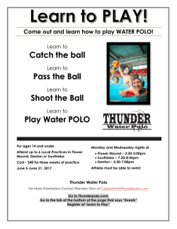 Catch the ball Pass the Ball Shoot the Ball Play Water