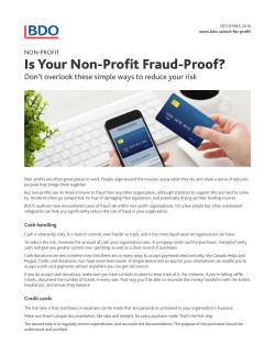 Is Your Non-Profit Fraud-Proof?