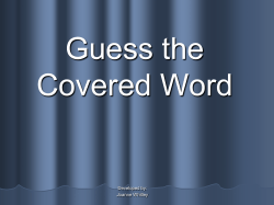 Guess the Covered Word