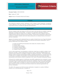 reuse evaluation results and evidence v1