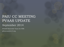 paiu cc meeting pvaas update