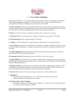 3 – 4 Year Old T-ball Rules - National Youth Sports: Nevada