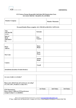 CONFIDENTIAL ICE Futures Europe Responsible Individual (RI
