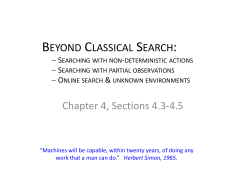 BEYOND CLASSICAL SEARCH: Chapter 4, Sections - UTK-EECS