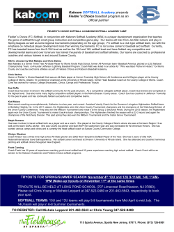 Fielder`s Choice - Sparta Athletic Club