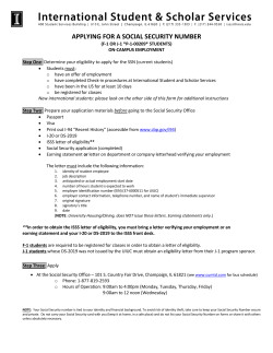 applying for a social security number