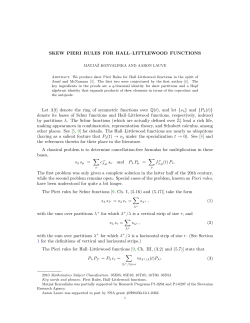 SKEW PIERI RULES FOR HALL&ndash;LITTLEWOOD FUNCTIONS Let &Lambda;[t