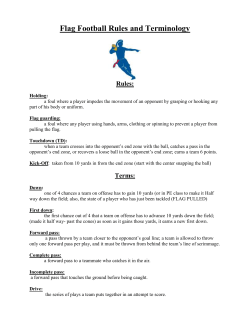 Flag Football Rules and Terminology