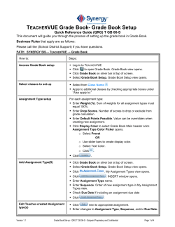 TEACHERVUE Grade Book