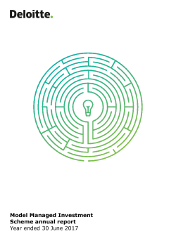 Model Managed Investment Scheme annual report Year