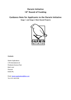 Darwin Initiative 18th Round of Funding Guidance Note