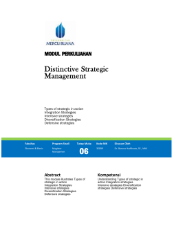 Modul Distinctive Strategic Management
