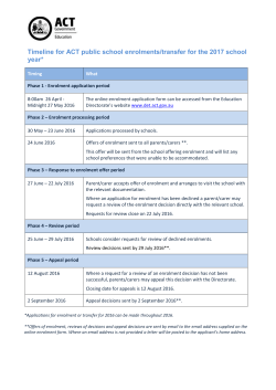 college enrolment timeline