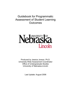 Guidebook for Programmatic Assessment of Student Learning