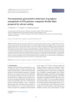 Non-monotonic piezoresistive behaviour of graphene nanoplatelet