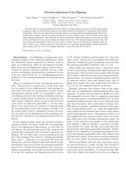 Practical Quantum Coin Flipping