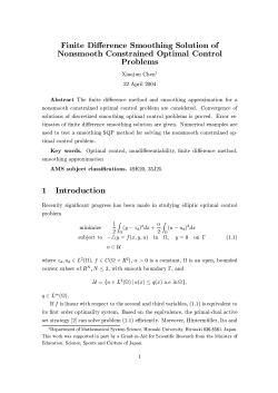Finite Di erence Smoothing Solution of Nonsmooth