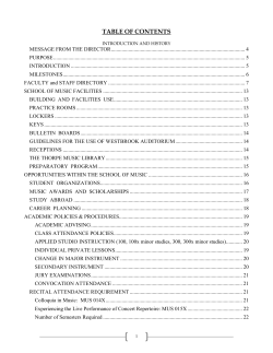 minor in music - Illinois Wesleyan University