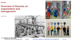 Overview of theories on organization and management