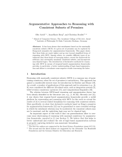 Argumentative Approaches to Reasoning with Consistent Subsets of