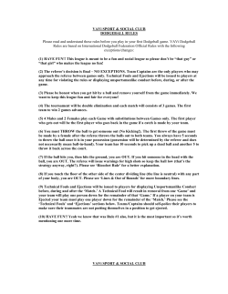 CIP Dodgeball RULES - California Innocence Project
