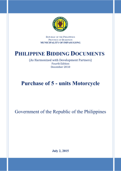 Philippine Bidding Documents - The Official Website of the