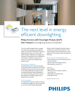 The next level in energy efficient downlighting