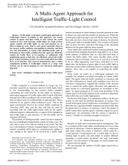 A Multi-Agent Approach for Intelligent Traffic-Light Control