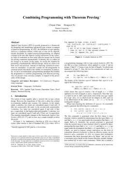Combining Programming with Theorem Proving