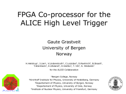 FPGA co-processor for the ALICE High Level Trigger