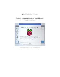 Setting up a Raspberry Pi with NOOBS