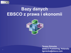 Teresa Górecka, EBSCO Publishing