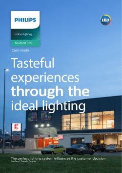 Case study The perfect lighting system influences the costumer