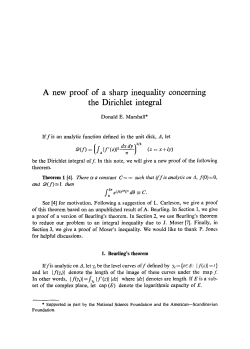 A new proof of a sharp inequality concerning the