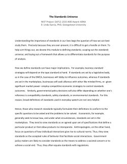 The Standards Universe - Northwestern University