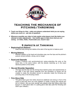 teaching the mechanics of pitching/throwing