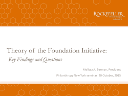Theory of the Foundation Initiative