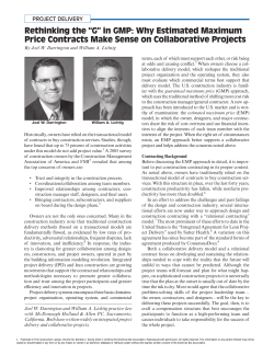 Rethinking the “G” in GMP: Why Estimated Maximum Price Contracts