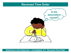 Reversed Time Order Detectives in the Classroom