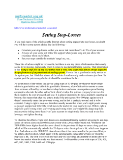 Setting Stop-Losses
