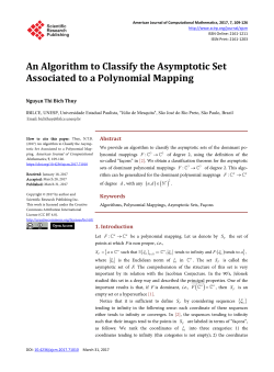 An Algorithm to Classify the Asymptotic Set Associated to a