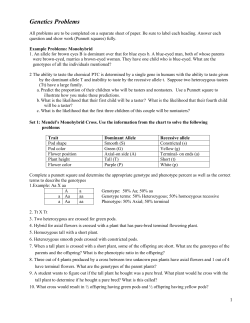 Ch.9 Genetics Problems
