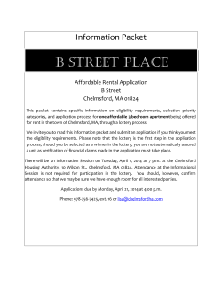 BStreetInformationPackageRevised March 28, 2014