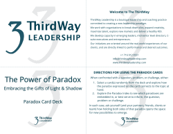 The Power of Paradox - Thirdway Leadership