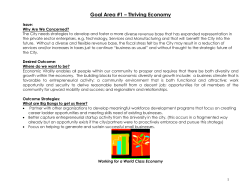 Goal Area &ndash; Thriving Economy