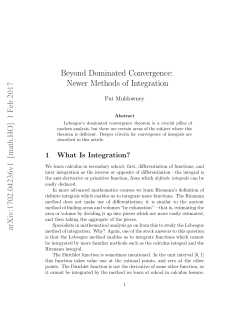 Beyond Dominated Convergence
