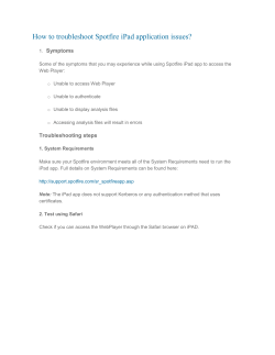 How to troubleshoot Spotfire iPad application issues? 1. Symptoms