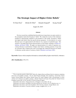 The Strategic Impact of Higher-Order Beliefs